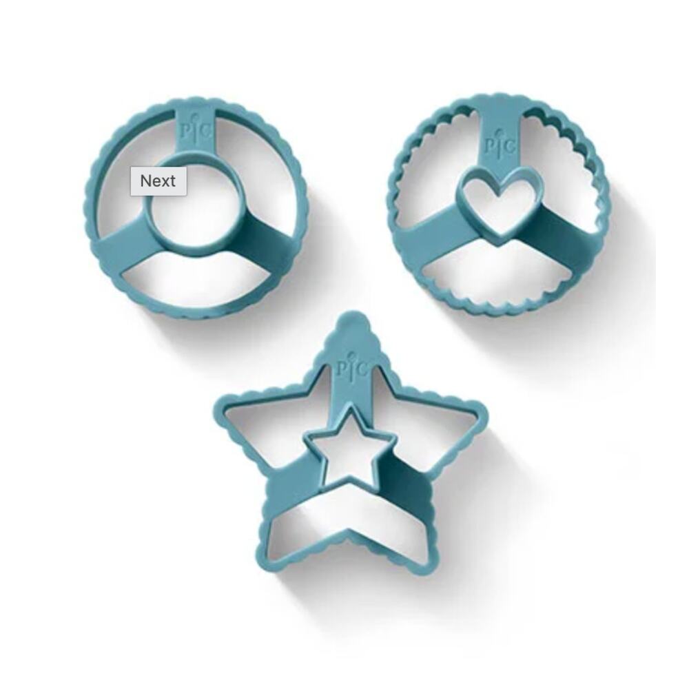 Pampered Chef Linzer Cookie Cutter Set New in Box #101221 Star Heart Circle